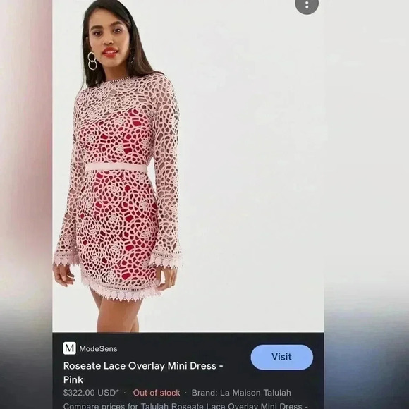 Talulah
Roseate Lace Overlay Mini Dress NEW - Picture 7 of 9